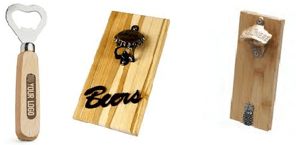 Abridor de garrafa de madeira