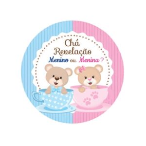 Adesivos Chá Revelação Personalizados