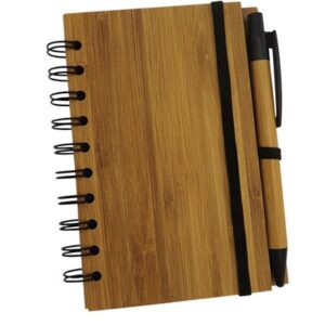 Bloco personalizado ecológico com capa de bambu