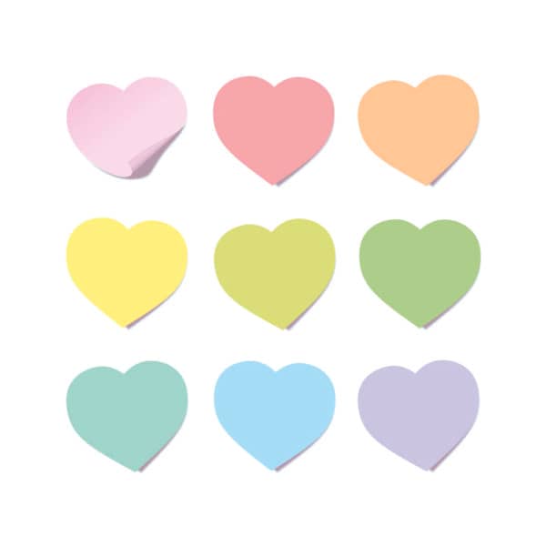 Bloco de Notas Sticky Coração