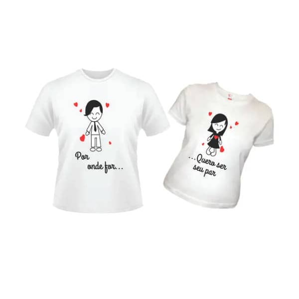 Camisetas personalizadas para casal