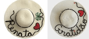 Chapéu de Praia Personalizado com Nome
