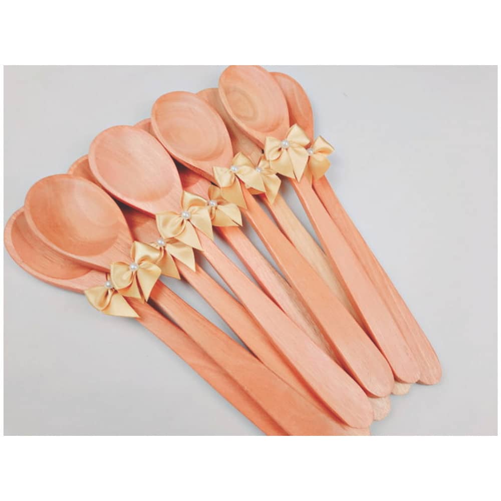 Colher de pau Lembrancinha Dourado Chá de Panela