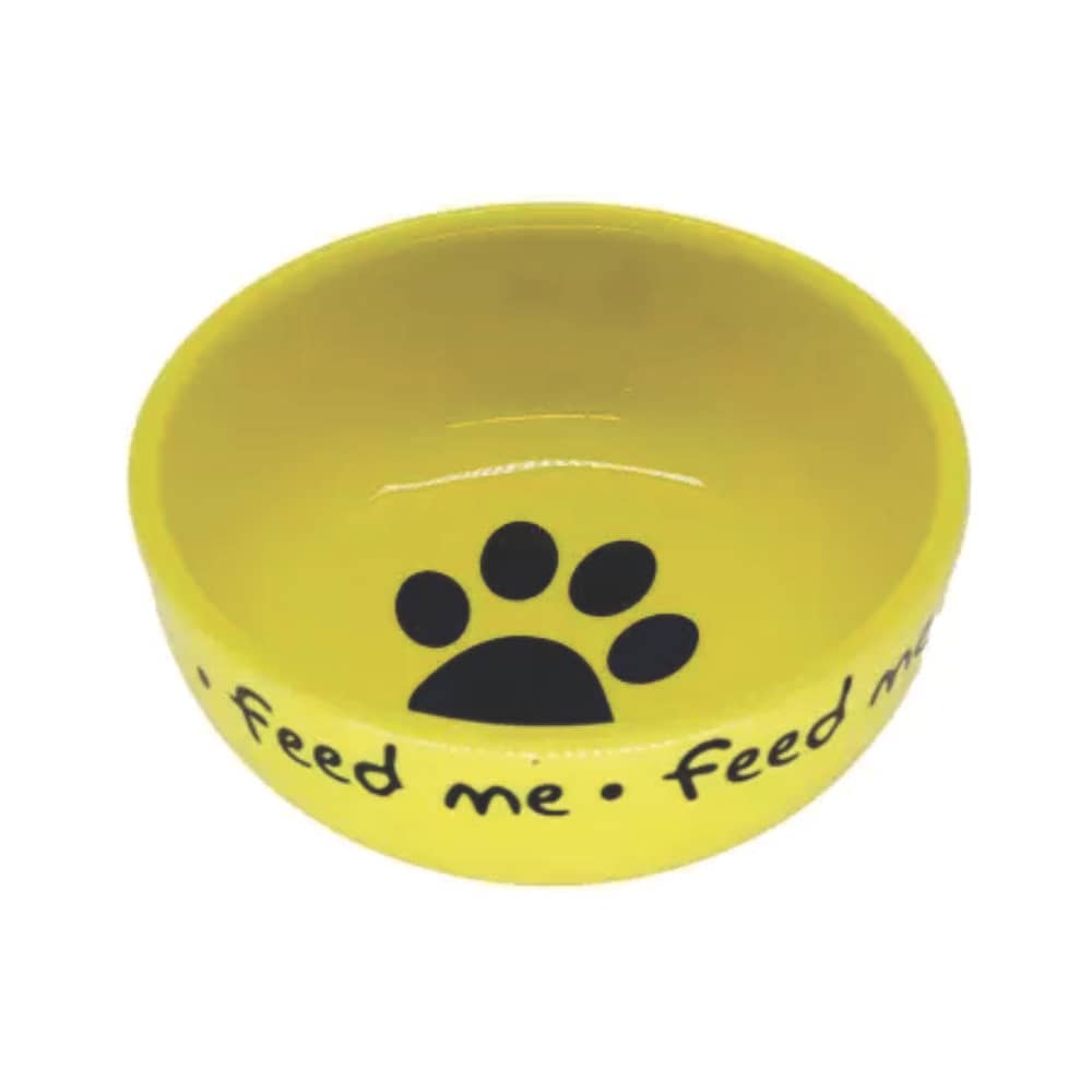 Comedouro pet de cerâmica personalizado com nome 200 ml