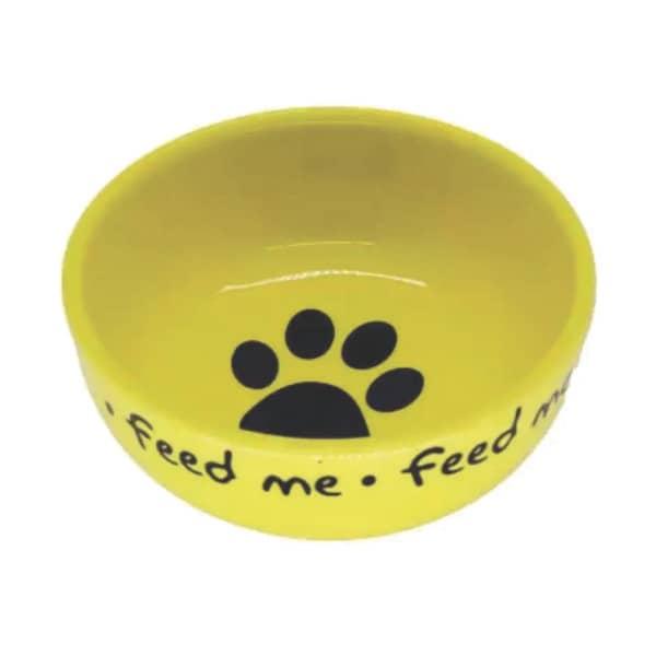 Comedouro pet de cerâmica personalizado com nome 200 ml