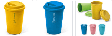 Copo com tampa personalizado para brindes