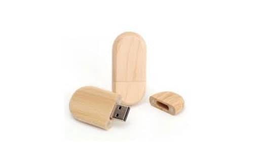 PEN DRIVE BAMBU OVAL