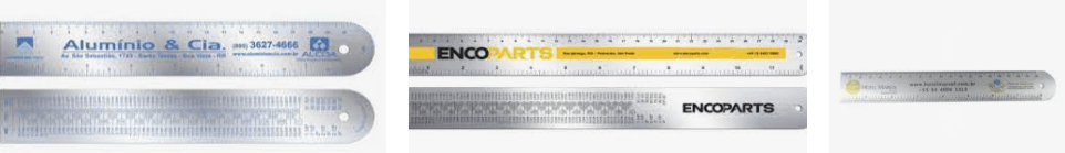 Régua de metal personalizada