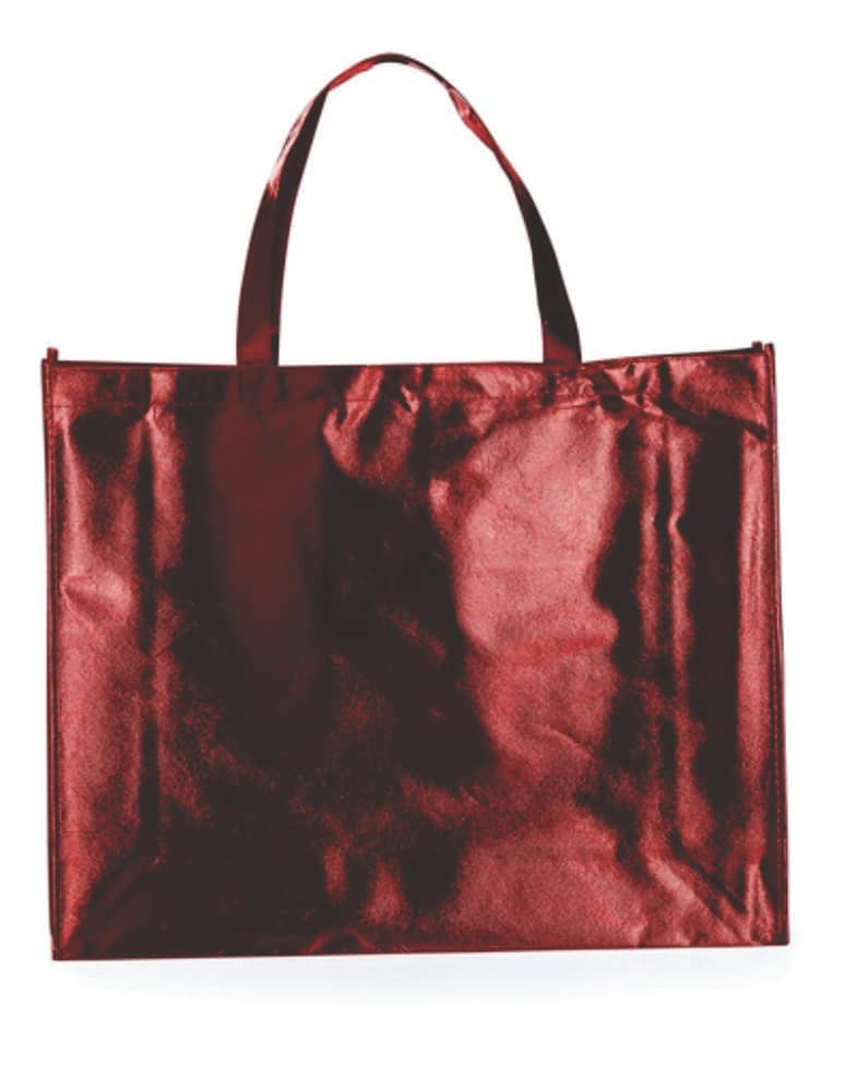 Sacola Tnt Metalizada Vermelha Pacote 20 Unidades