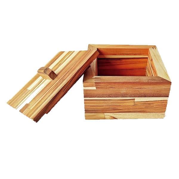 Saleiro Farinheira Personalizado Madeira Teca Anti Umidade