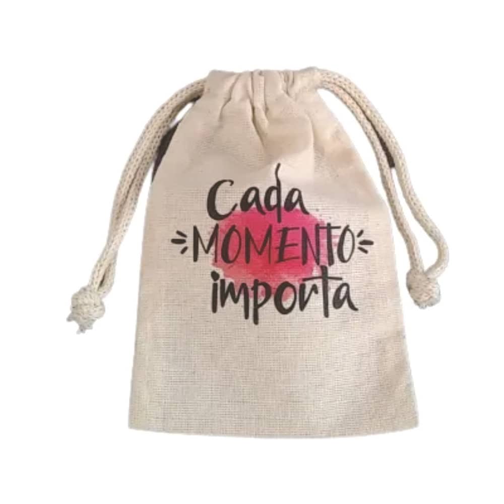 Saquinho de Algodão Cru Personalizado G