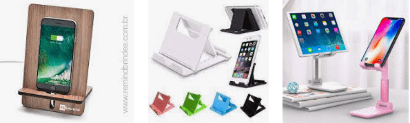 Suporte de mesa para tablet e celular personalizado
