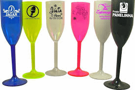 Taça De Acrílico Personalizada Para Casamento