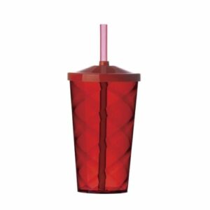 Copo com canudo de acrílico para festa